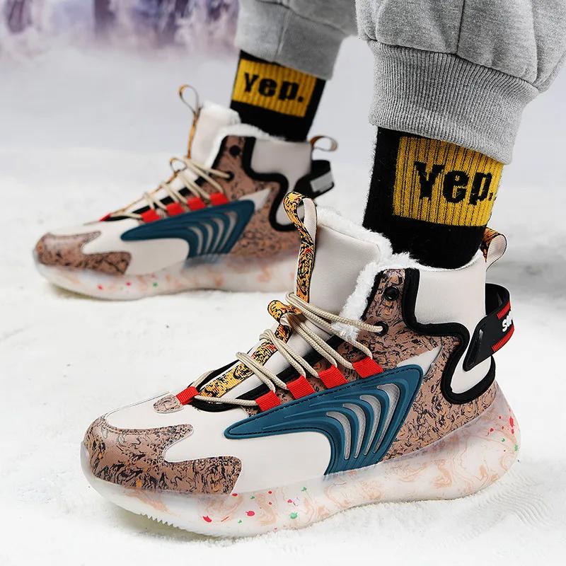 men boots 2024 New Winter Slippers Warm Men Shoes Waterproof Non-Slip Plush Sneakers Male tenis shoes Boots Men Sneakers Winter