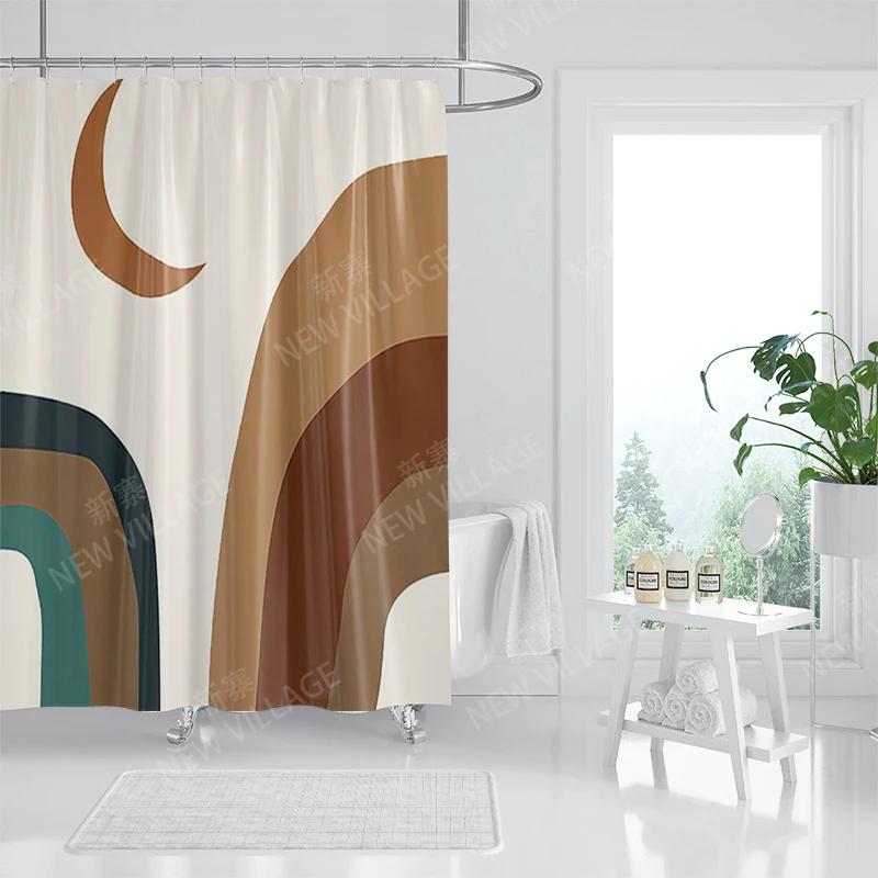 Vodotěsný látkový sprchový závěs Koupelnové závěsové doplňky 180x200 Koupelnový závěs do sprchy 240*200 severský boho dekor 240x200