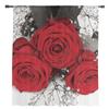 Red Rose Flower Vintage Sheer Curtains for Living Room Decoration Window Curtains for Kitchen Tulle Voile Organza Curtains