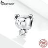 Bamoer Bear Toy Beads for Women Jewelry Making 925 Sterling Silver Fashion DIY Jewelry Charm for Original Bracelet 2020 SCC1502