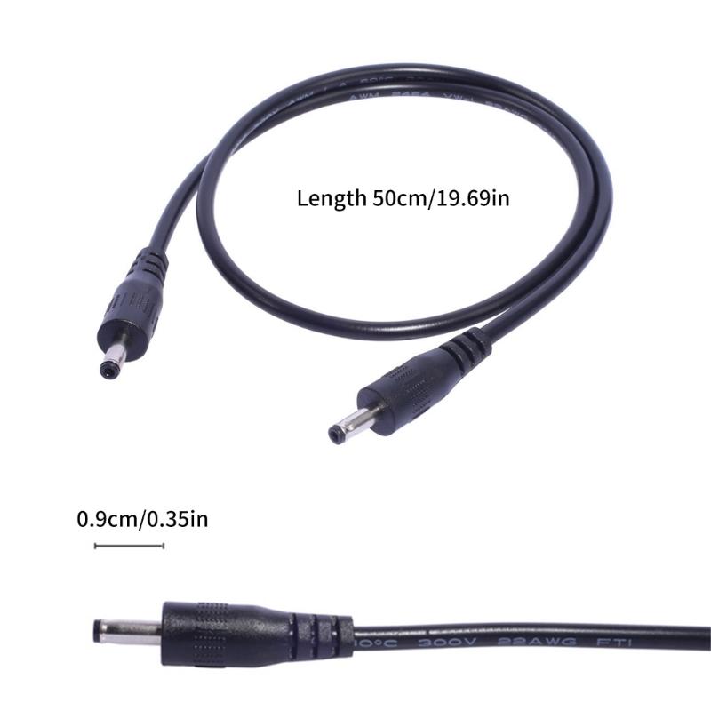 Universal 3.5x1.35mm Male To Male Power Cable 22AWG Copper Wire for Routers, Speakers, Led Lights, Fans, And More