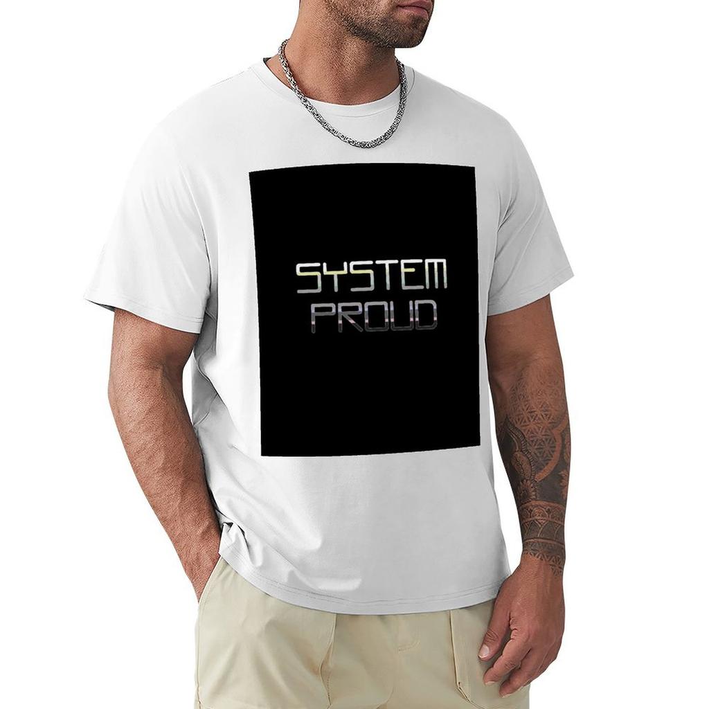 System Proud DID Flag TShirt sweat plus size tops cotton graphic tees anime stuff shirts men graphic