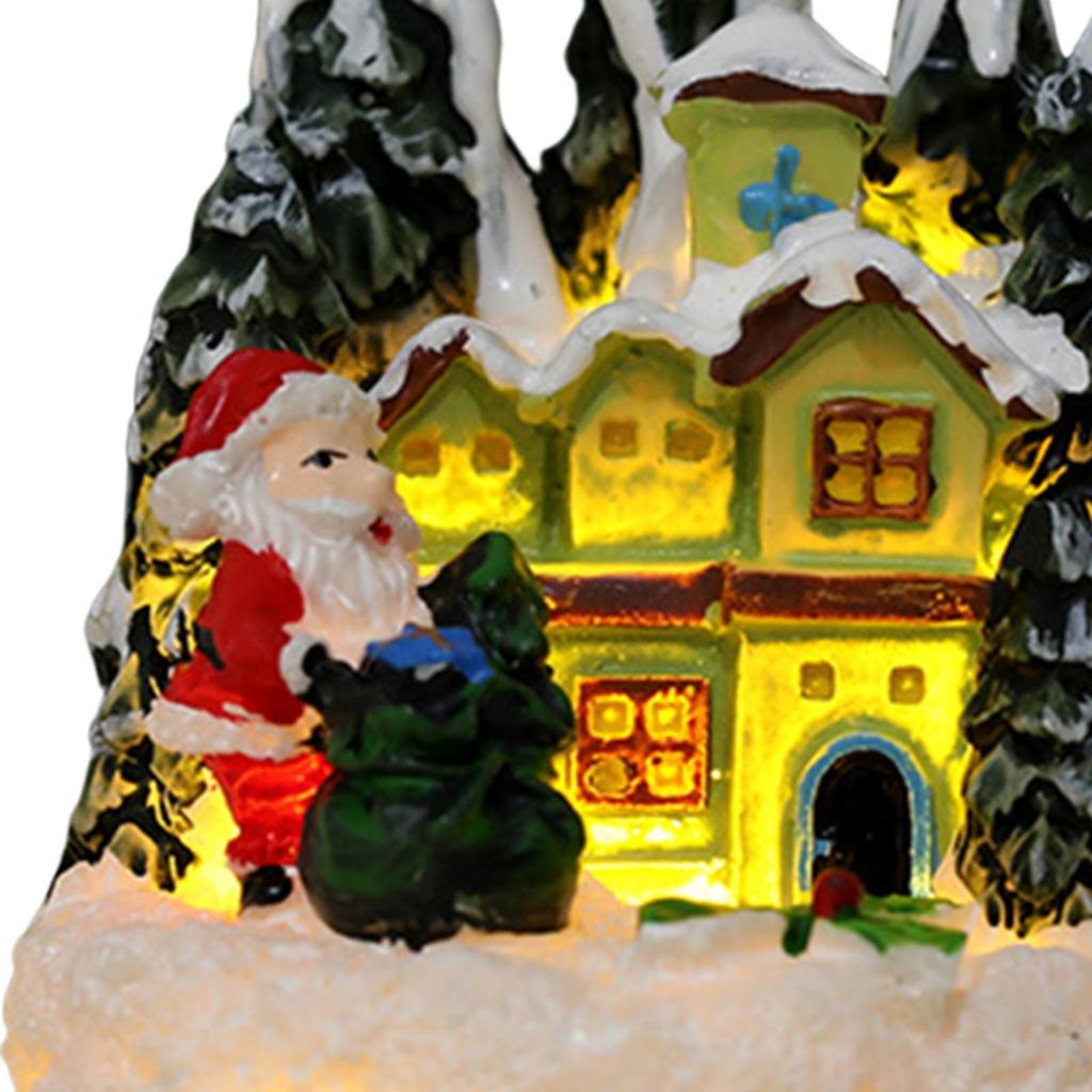 Christmas Figurine Gift Village House Statue for Housewarming Desktop Indoor