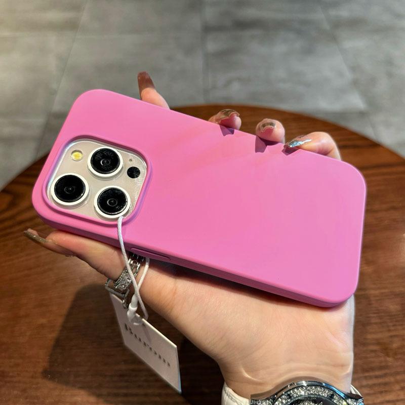 Trendy Flüssigsilikon Vollumwicklung Rutschfeste und sturzsichere iPhone Hülle iPhone14 15 Pro Max 14 plus 15 plus 16 plus iPhone 11 12 13 Hülle