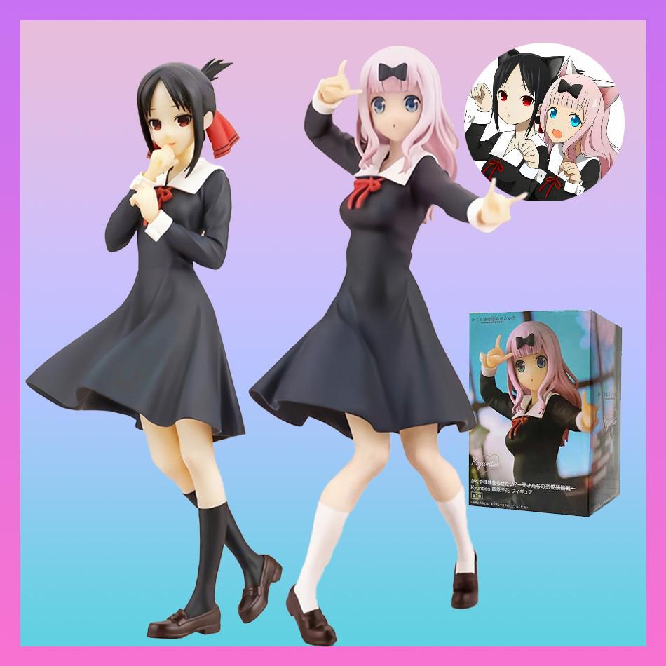Фігурка з аніме Кохання - це Війна 18см Каваї Дівчина Фуджівара Чіка Шиномія Кагуя Бойова Колекційна Модель Лялька Іграшка Подарунок