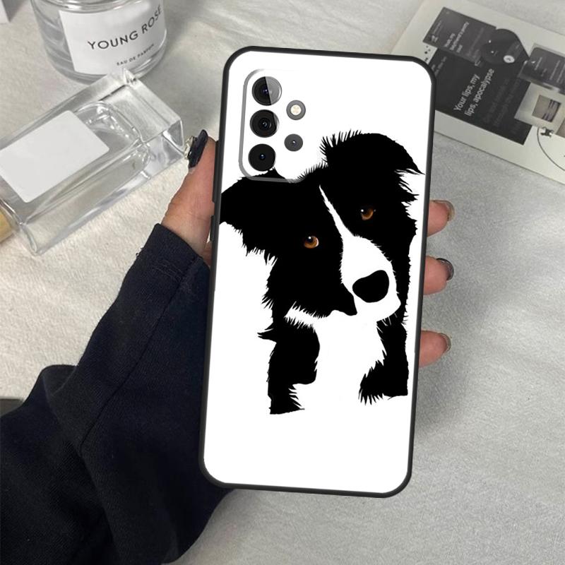 Cartoon Border Collie Case For Samsung Galaxy A55 A35 A15 A52 A32 A12 A16 A26 A36 A56 A53 A33 A13 A14 A34 A54 A17