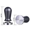 Calibrated Espresso Tamper Coffee Powder Press for Barista, 51mm with Flat Base, 304 Stainless Steel, Rustproof, Black Ergonomics Handle