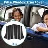 ABSOPRO Door Pillar Window Trim Stickers for Pillar Door Outer Exterior Compatible with Mitsubishi Outlander Anti-Scratch Posts, Covers, Black,