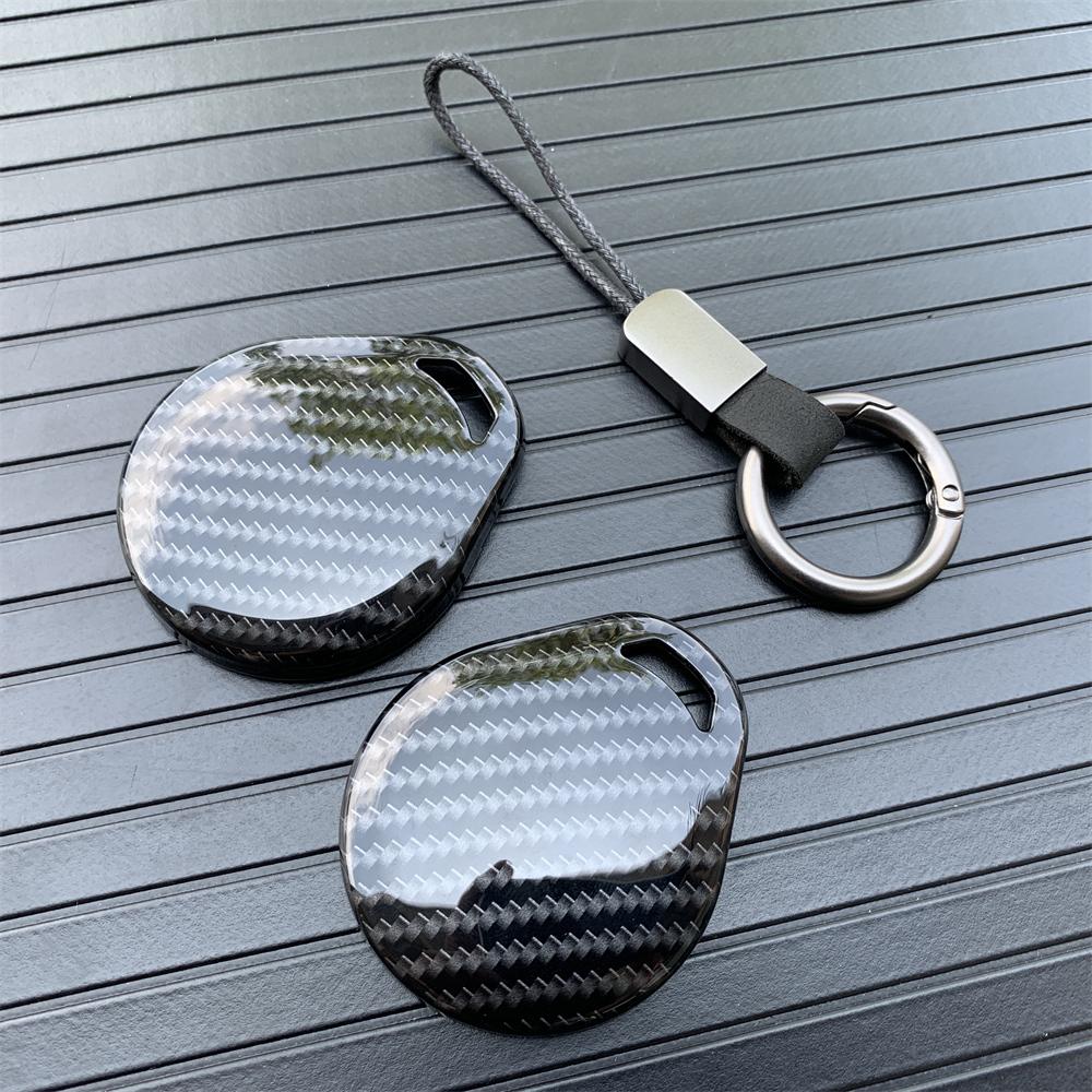 Carbon Fiber Painting Remote Key Shell Case Cover Fob Holder+Keychain For Harley X48 883 1200 Street Glide
