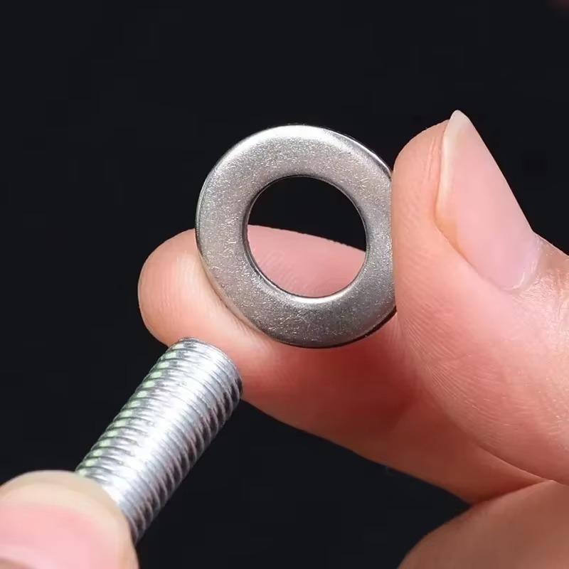 684/180pcs Stainless Steel Washer M2-M12 Metal O Rings Flat Gaskets Screws Bolts Fasteners Assortment Kits Flat Washers Hardware