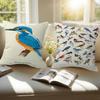 Various Types Of Birds Animal Introduction Pillow Covers Cartoon Sofa Home Doublesided Printing Short Plush Cute Cushion Cover