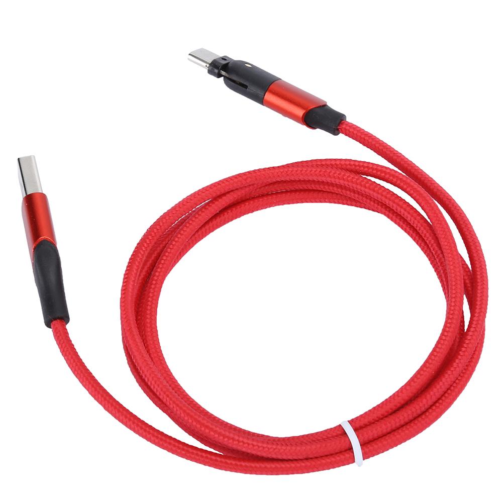 

Кабель Micro USB с поворотом на 180 градусов, кабель TypeC для зарядки Samsung Xiaomi Huawei 1,2 м(Красный 1,2 м 3,9 фута) красный