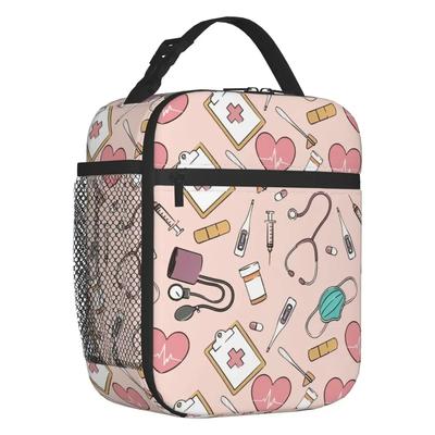 Lustige Krankenschwester Isolierte Lunchtasche für Outdoor-Picknick Krankenpflege Auslaufsicher Thermische Kühltasche Bento-Box Frauen Kinder