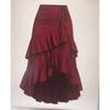 Summer New Temperament Elegant High Waist Splicing Thin Ruffle Hem Skirt