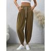 Fashionable Loose Casual Pants with Drawstring Pockets for Summer