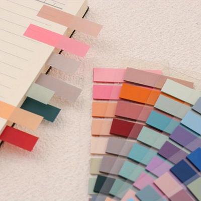 Morandi Colors Sticky Note Tabs for Book Annotation, File Classification Index Stickers, for School and Office Supplies