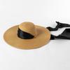 European and American Fashion Simple Wide Strap Paper Grass Dome Big Eaves Hat Women Outdoor Beach Concave Sunscreen Straw Hat Tide
