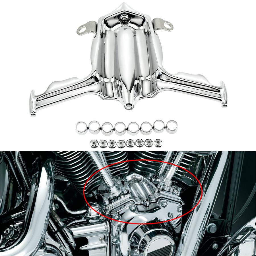 Chrome Tappet/Lifter Block Accent Cover For Harley Twin Cam Engines 99-17 Street