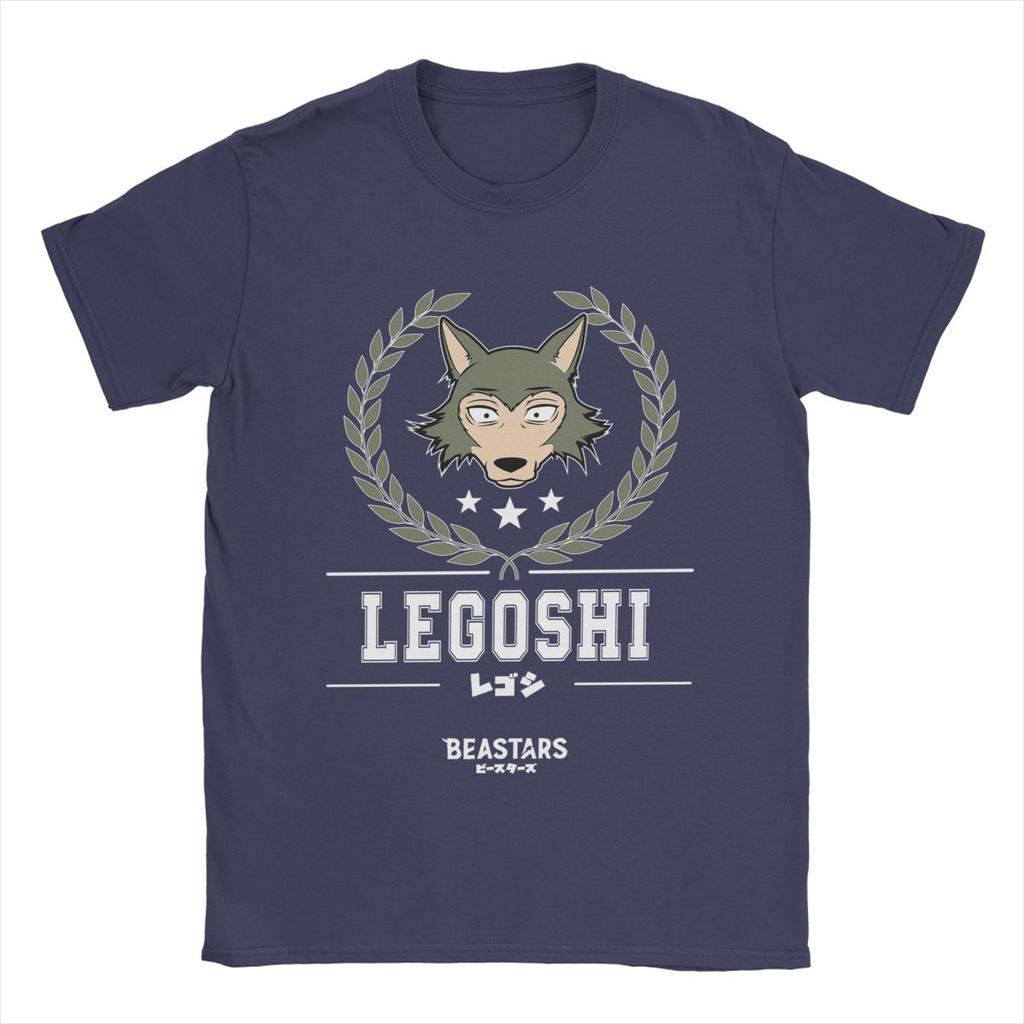 Herren T-Shirts Beastars Team Legoshi Lustige Reine Baumwoll-Tees Kurzarm Anime T-Shirts Rundhals Kleidung Grafik