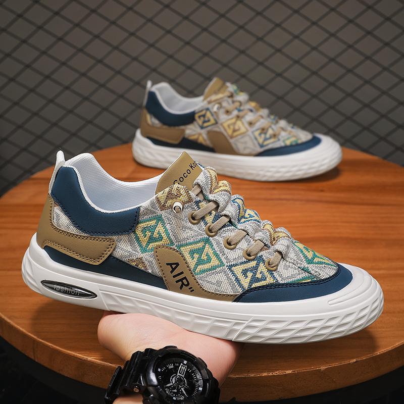 

Нове чоловіче взуття для скейтборду Літні кросівки Повсякденна мода Біг на свіжому повітрі Спорт Піші прогулянки Теніс Дизайнерська розкіш 44 хакі