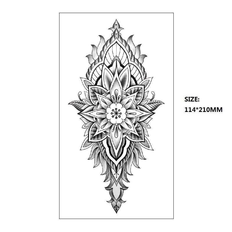 

Богемная геометрическая форма, переносимая водой, маленькая, полная рука, спина, сексуальная имитация татуировки, наклейка 114*210MM