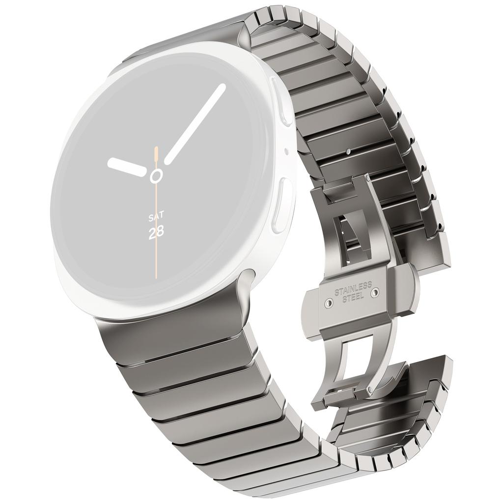 Watch Band for Samsung Galaxy Watch8 44mm/40mm/Watch8 Classic 46mm 1-Bead Bamboo Link Stainless Steel Strap