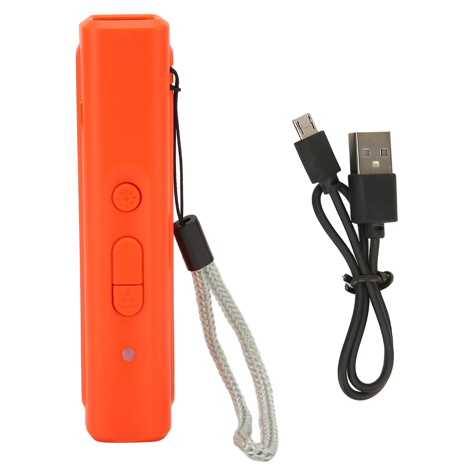 

Ультразвуковой дрессировщик собак USB перезаряжаемый портативный ручной электронный отпугиватель собак тренировка оранжевый