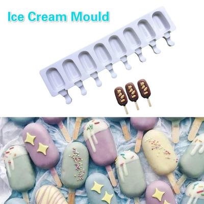 Silikon-Eis am Stiel-Form für selbstgemachte Kuchen, Desserts, Gelee, Pudding, Eiswürfelschale, Backformen, Pfanne, Dekoration für Zuhause und Küche