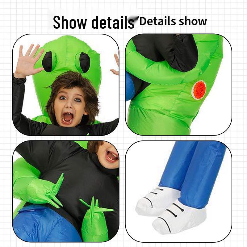 Aufblasbares Alien-Kostüm für Kinder & Erwachsene - Lustiges Verkleidungsstück für Halloween & Ostern