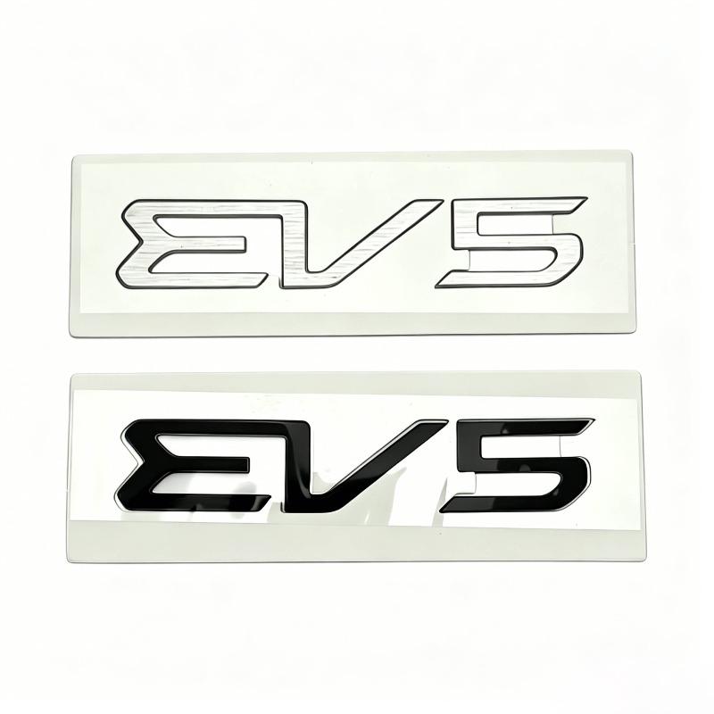 Suitable for KIA Modified EV5 EV6 Aluminum Alloy Trunk Labeling, New Kaiku Tail Label Black