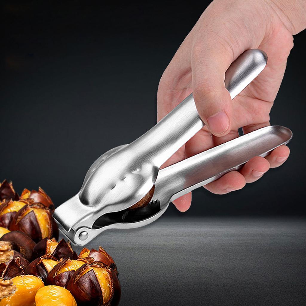 Stainless Steel Nut Cracker Chestnut Clip Chestnut Opening Tools Manual Chestnut Opener Metal Walnuts Nut Plier for Home