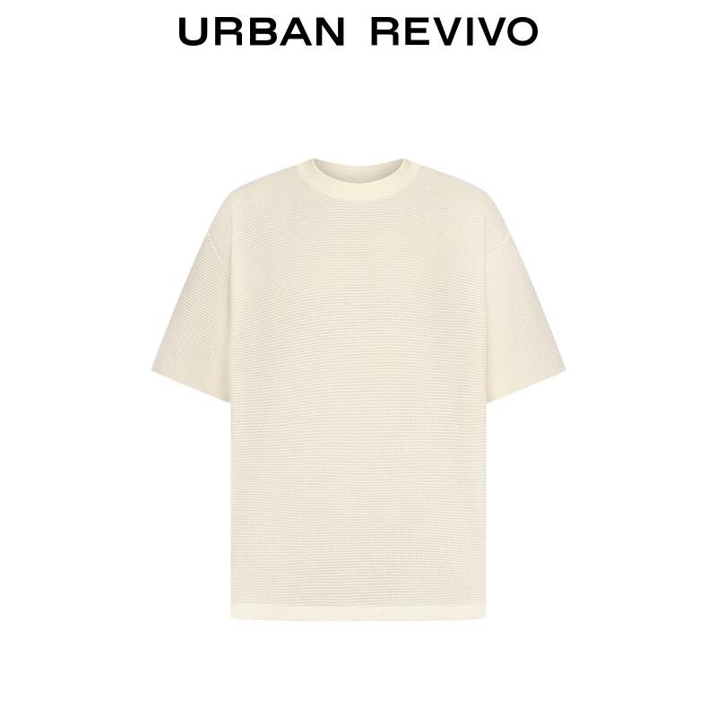 UR Herren Texturiertes lockeres Kurzarm-T-Shirt