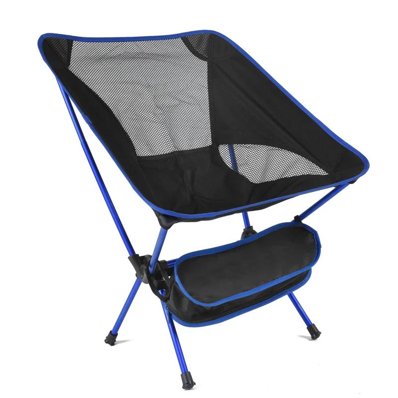 Outdoor Portable Folding Chair Ultra-Light Camping Fishing Beach Chair Barbecue Travel Hiking Picnic Seat Portable Tool