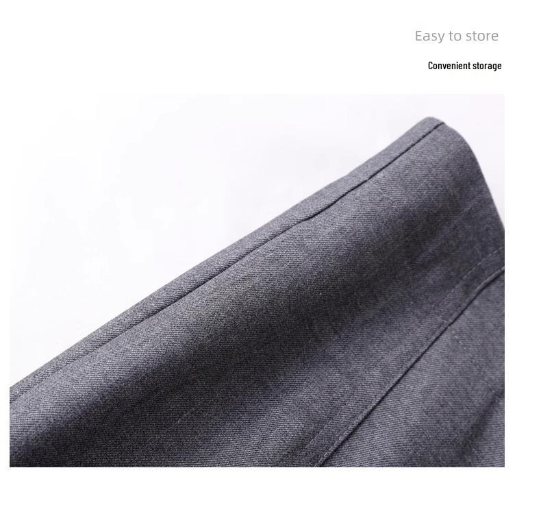 Spring 2025 Women's High-Waisted Grey Wide-Leg Trousers: Relaxed Fit, Loose Straight-Leg Casual Suit Pants