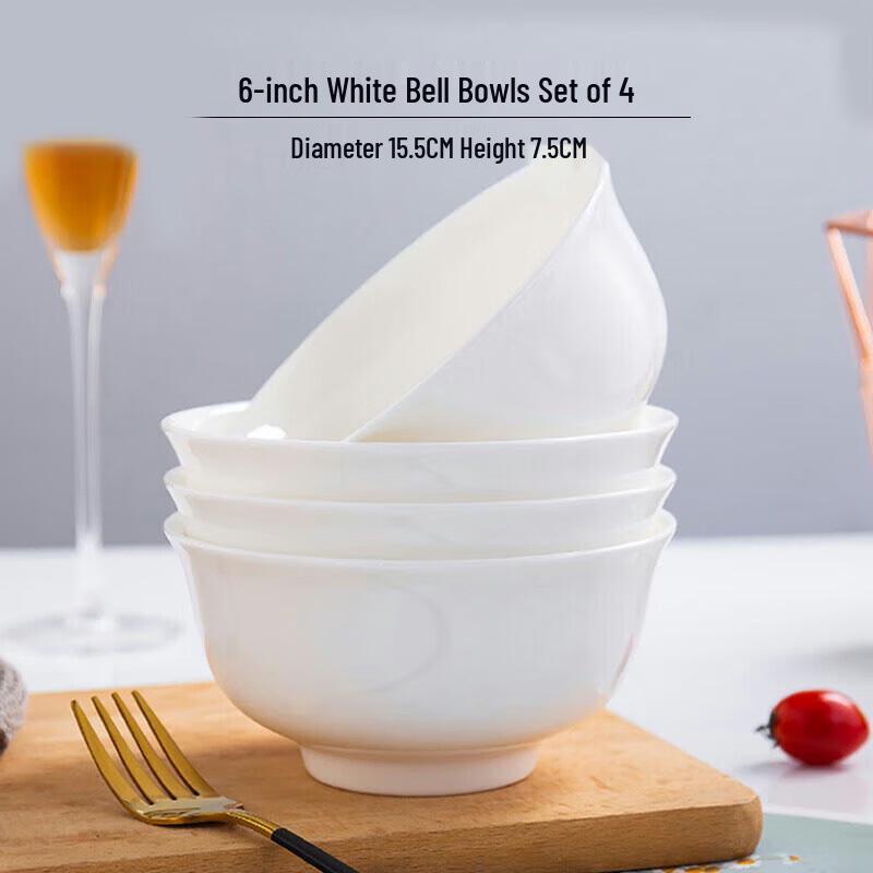 Xiyi Jingdezhen High-Footed Ceramic Rice Bowls