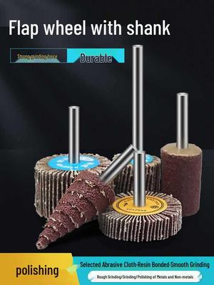 Cone Type Sandpaper Flap Wheel with Extended Shank for Metal and Woodworking