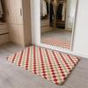 Tappetino per Pavimento a Scacchiera Tappetino per Porta in Flanella Antiscivolo Assorbente Lavabile Tappeto per Interni Casa