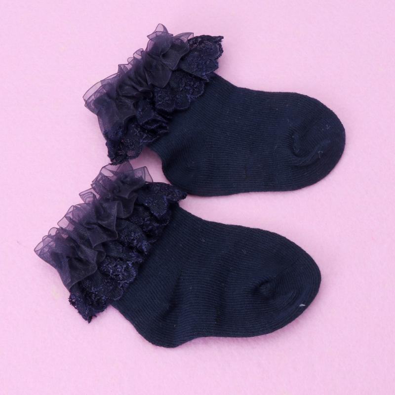 Newborn Baby Cotton Socks Lace Princess Combed Socks for Girls Infant Babe Socks