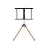 TV-stativ Gembird TVS-75ST-01 Dreiefot Høydejusterbar 32-75" 35kg Svart/Tre