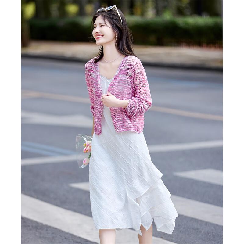 Soft Knit Hollow Cardigan L