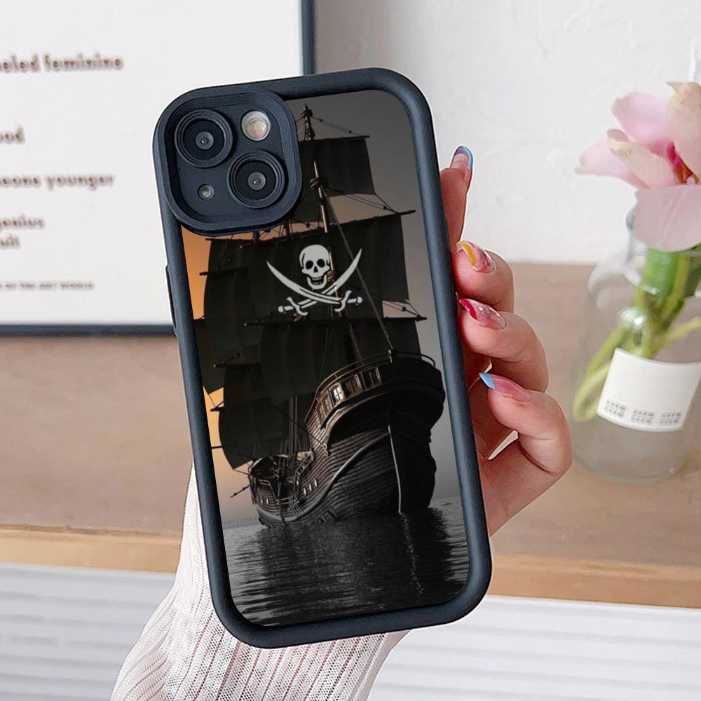 Pirate Corsair Mobile Phone Case for iPhone 17 16 15 14 13 12 11 Air Pro Max Plus Thicken TPU Colorful Cover Cover Pretty Luxury
