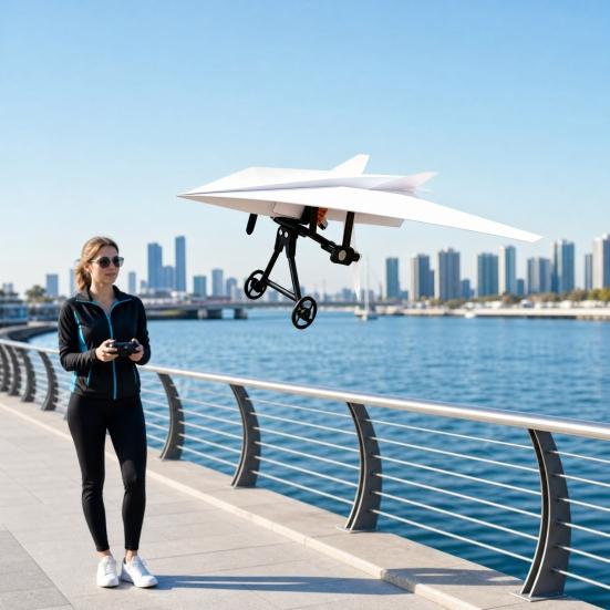 Kit DIY Avião de Papel RC, Módulo Elétrico de Avião com Controle Remoto com Estabilizador Giroscópico, Hélices Duplas, Conjunto de Componentes Lançadores de Aeronaves de Papel para