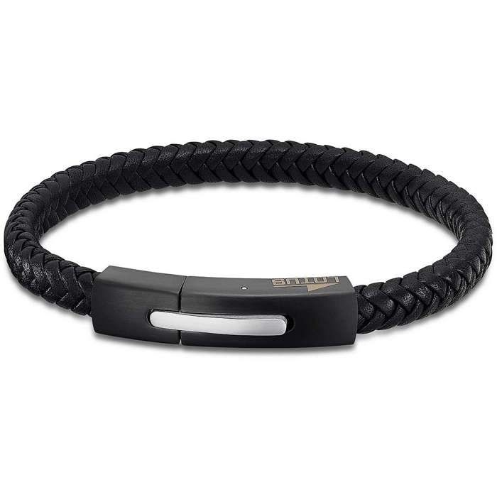 Bracelet Homme - Lotus Style - LS2055-2 - Cuir Noir - Acier - Urban Man