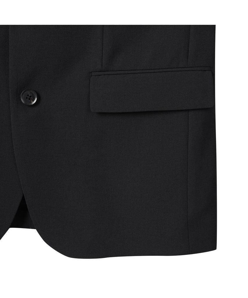 Customellow Black Slim Fit Summer Setup Jacket C9Jam25401Bkx