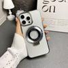 Foldable Magnetic Phone Holder with Makeup Mirror & Finger Ring Sticker, Multifunctional for Vertical/Horizontal Use