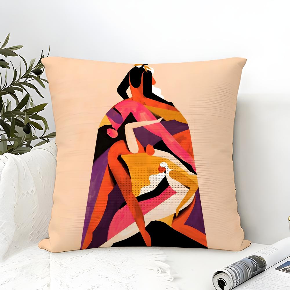 Color Illustrator W-Willian Santiago Art 3 Pillow Case Linen Pillow Case Sofa Home Decor Cushion Cover Cushion Cove
