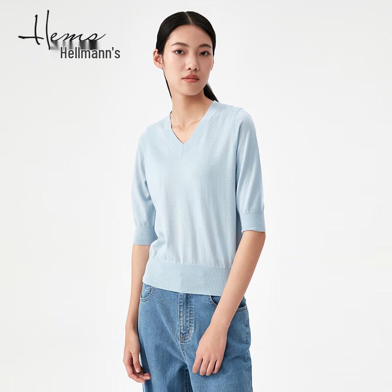 

Heilmans Women s V-Neck Mid-Sleeve Wool Blend Top M