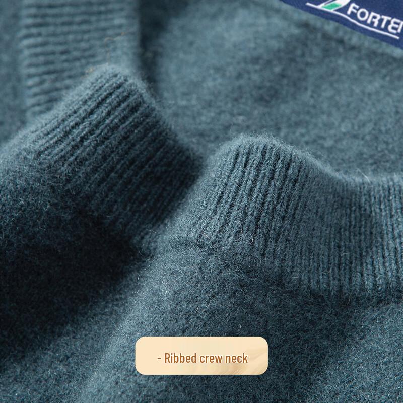 Herregenser i 100% merinoull med rund hals