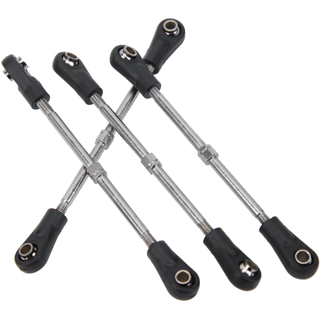 4Pcs Steering Linkage Rod Adjustable Fit for Monster Trunk Racing Truck 1 10 RC Model