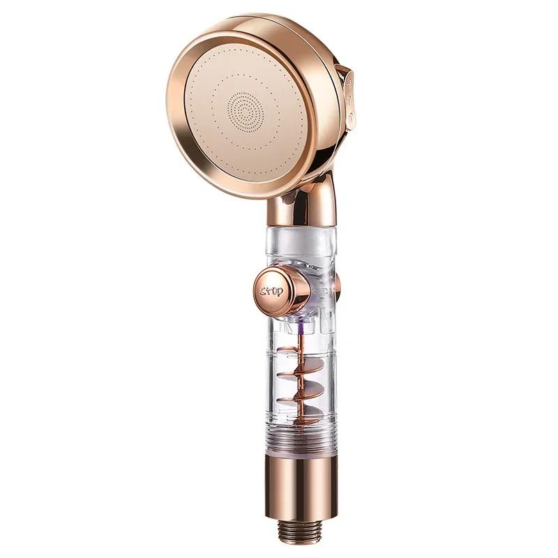 3 Modes High Pressure Shower Head Water Saving Showerhead with Stop Button Eco Filter Shower Head Bathroom Accessories